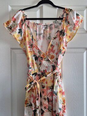 Maurice's Faux Wrap Style Floral Dress for Spring Summer Wedding Special Occasio